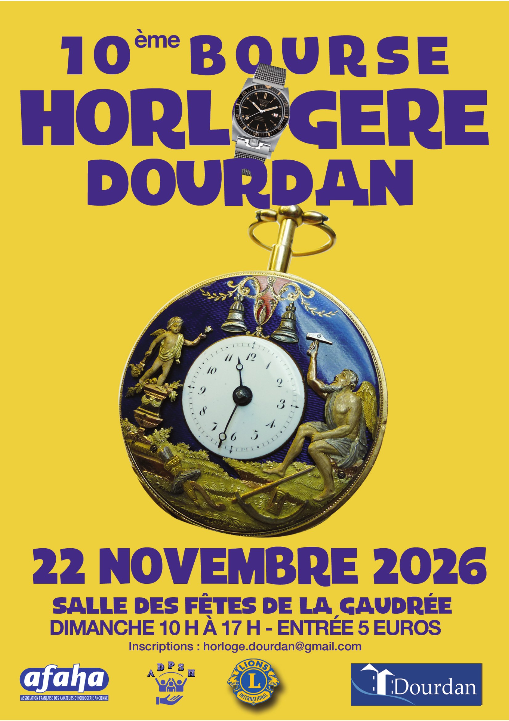 Affiche — 10ᵉ Bourse Horlogère de Dourdan, 22 novembre 2026